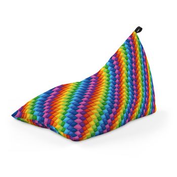 Fotoliu units puf (bean bag) tip lounge, impermeabil, cu maner, 155 x 83 x 65 cm, lego abstract