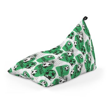 Fotoliu units puf (bean bag) tip lounge, impermeabil, cu maner, 155 x 83 x 65 cm, fotbal