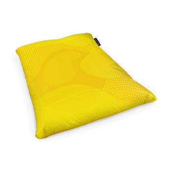 Fotoliu units puf (bean bag) tip perna, impermeabil, abstract galben