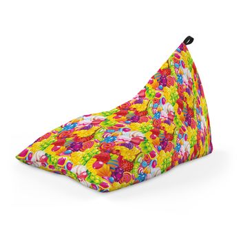 Fotoliu units puf (bean bag) tip lounge, impermeabil, cu maner, 155 x 83 x 65 cm, fruits candy