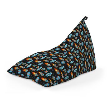 Fotoliu units puf (bean bag) tip lounge, impermeabil, cu maner, 155 x 83 x 65 cm, game space retro
