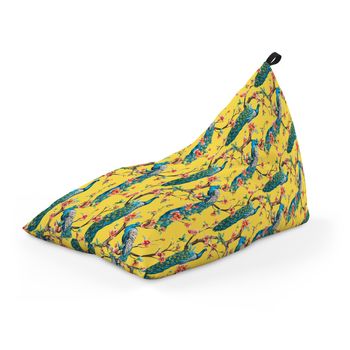 Fotoliu units puf (bean bag) tip lounge, impermeabil, cu maner, 155 x 83 x 65 cm, pauni