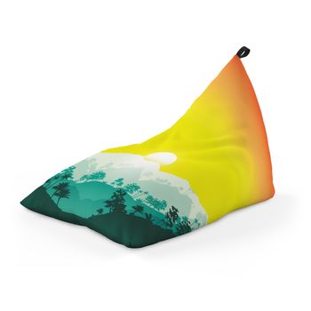 Fotoliu units puf (bean bag) tip lounge, impermeabil, cu maner, 155 x 83 x 65 cm, tropical