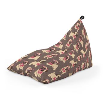 Fotoliu units puf (bean bag) tip lounge, impermeabil, cu maner, 155 x 83 x 65 cm, pugs cu ochelari