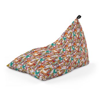 Fotoliu units puf (bean bag) tip lounge, impermeabil, cu maner, 155 x 83 x 65 cm, caini hipster