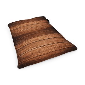Fotoliu units puf (bean bag) tip perna, impermeabil, lemn maro inchis