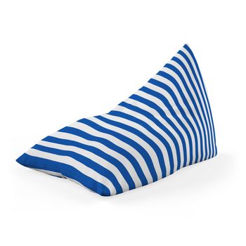 Fotoliu units puf (bean bag) tip lounge, impermeabil, cu maner, 155 x 83 x 65 cm, regular stripes, blue