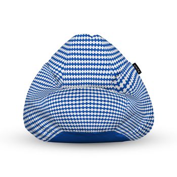 Fotoliu units puf (bean bag) tip para, impermeabil, cu maner, 80 x 90 x 68 cm, scandinavian, blue