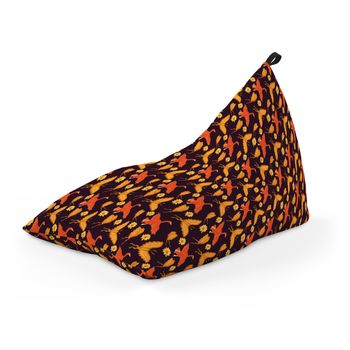 Fotoliu units puf (bean bag) tip lounge, impermeabil, cu maner, 155 x 83 x 65 cm, gaste si fluturi