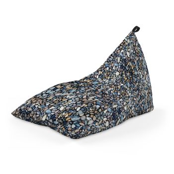 Fotoliu units puf (bean bag) tip lounge, impermeabil, cu maner, 155 x 83 x 65 cm, pietricele