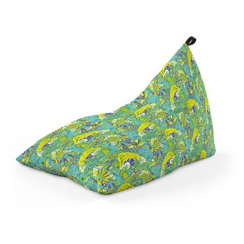 Fotoliu units puf (bean bag) tip lounge, impermeabil, cu maner, 155 x 83 x 65 cm, hippie turcoaz