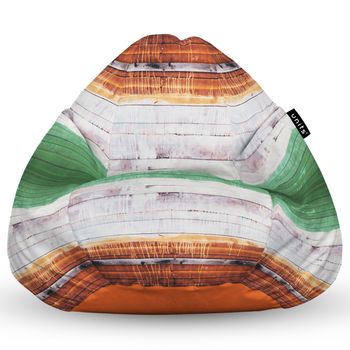 Fotoliu units puf (bean bag) tip para, impermeabil, cu maner, 80 x 90 x 68 cm, lemn vopsit