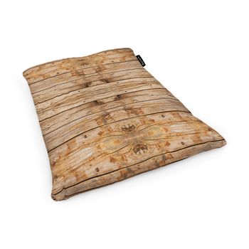 Fotoliu units puf (bean bag) tip perna, impermeabil, lemn maro deschis