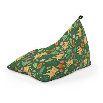 Fotoliu units puf (bean bag) tip lounge, impermeabil, cu maner, 155 x 83 x 65 cm, maimute