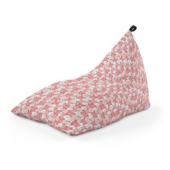 Fotoliu units puf (bean bag) tip lounge, impermeabil, cu maner, 155 x 83 x 65 cm, ursuleti roz