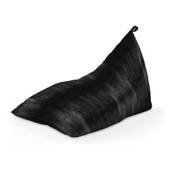 Fotoliu units puf (bean bag) tip lounge, impermeabil, cu maner, 155 x 83 x 65 cm, lemn negru