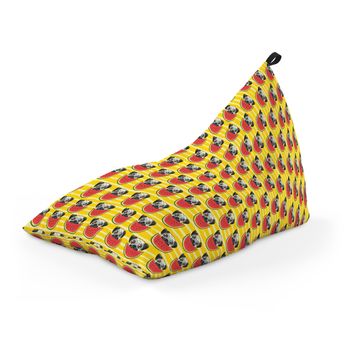 Fotoliu units puf (bean bag) tip lounge, impermeabil, cu maner, 155 x 83 x 65 cm, pugs cu pepeni