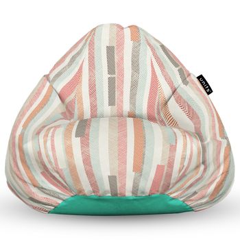 Fotoliu units puf (bean bag) tip para, impermeabil, cu maner, 80 x 90 x 68 cm, model multicolor vertical