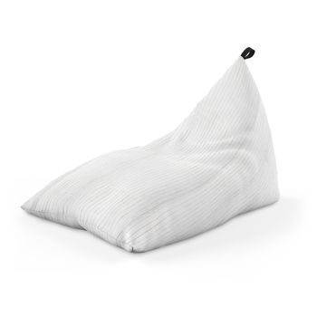 Fotoliu units puf (bean bag) tip lounge, impermeabil, cu maner, 155 x 83 x 65 cm, lemn alb