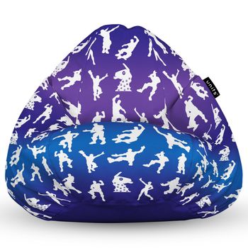 Fotoliu units puf (bean bag) tip para, impermeabil, cu maner, 80 x 90 x 68 cm, fortnite