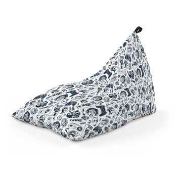 Fotoliu units puf (bean bag) tip lounge, impermeabil, cu maner, 155 x 83 x 65 cm, game over