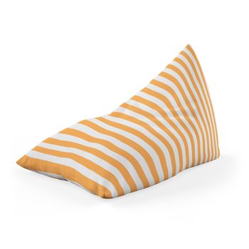 Fotoliu units puf (bean bag) tip lounge, impermeabil, cu maner, 155 x 83 x 65 cm, regular stripes, orange
