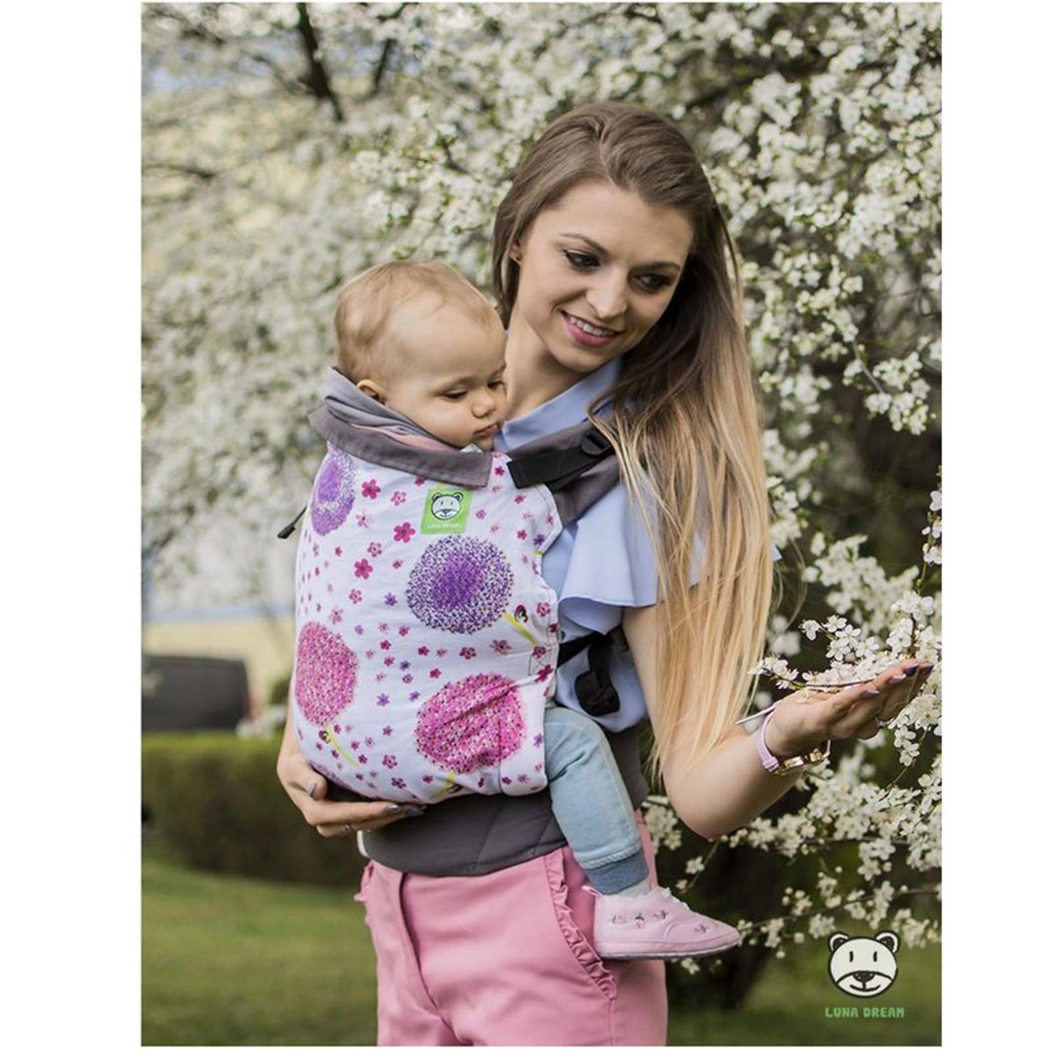 Luna Dream - Marsupiu ergonomic 2 in 1, Dandelions fotografia produsului View 2 L