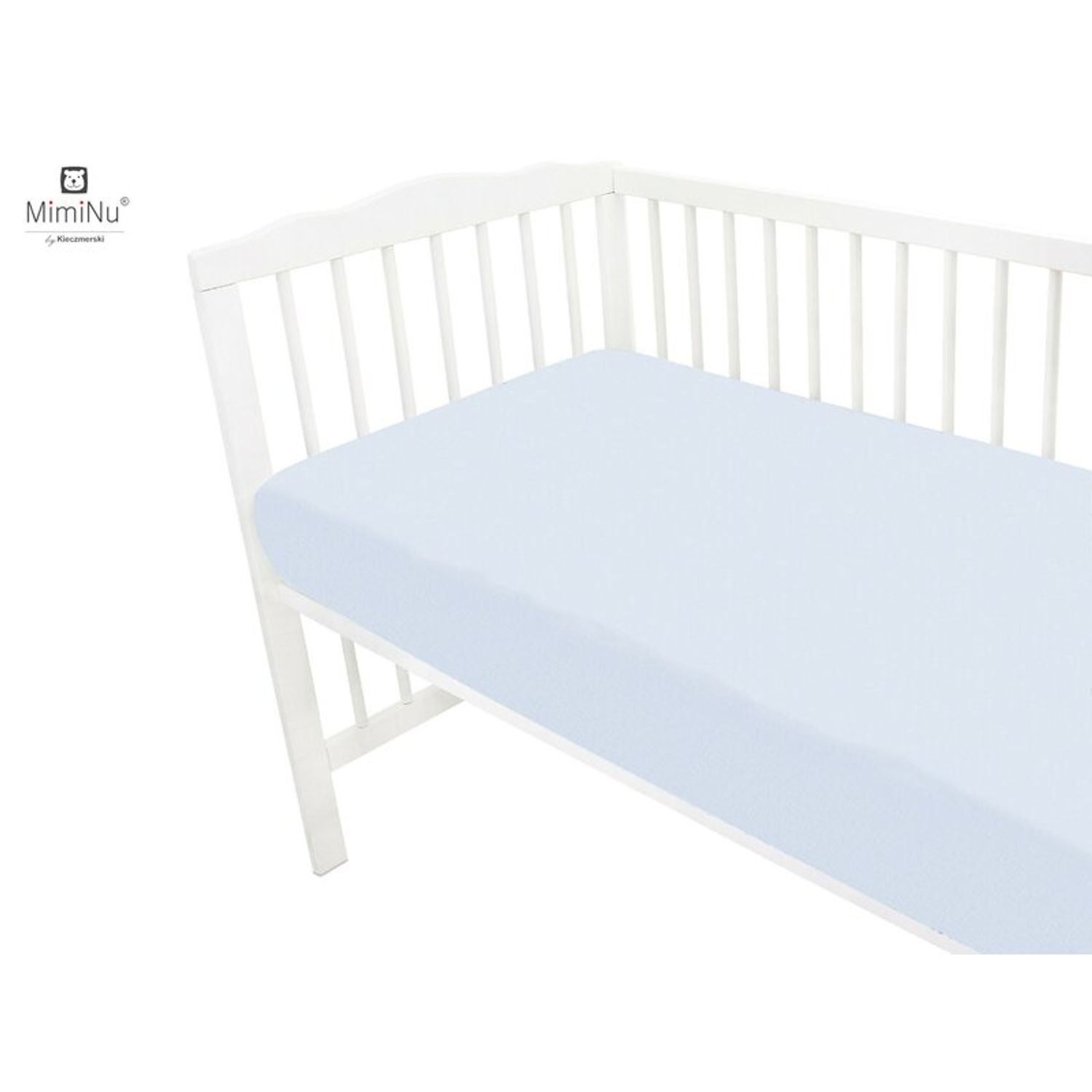 MimiNu - Cearceaf Jerse cu elastic, 140X70 cm, Light Blue fotografia produsului