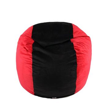 Fotoliu (mare) king size - red & black husa detasabila, transformabil in pat, , cu fulgi de burete memory mix,