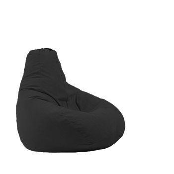 Fotoliu pufrelax tip sac nirvana hobbit textil, erie black, husa detasabila, umplut cu perle polistiren