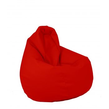 Fotoliu pufrelax tip sac nirvana hobbti panama, red, pretabil si la exterior, husa detasabila, cu perle polistiren