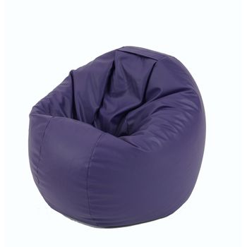 Fotoliu pentru copii, 2-14 ani, relaxo - indigo (piele eco) umplut cu perle polistiren,