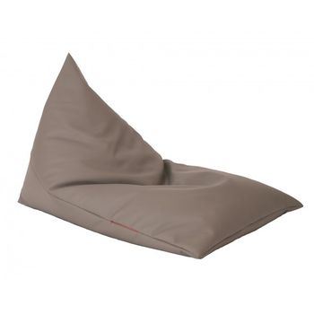 Fotoliu (mediu) kudos - grey ( pu) umplut cu perle polistiren (fotoliu sac marca pufrelax)