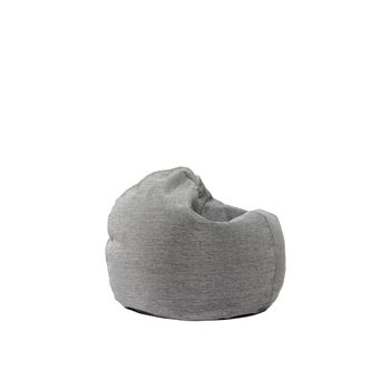 Fotoliu pufrelax relaxo ( rustic), - silver black cu husa detasabila textila, umplut cu perle polistiren