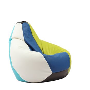 Fotoliu pufrelax tip sac nirvana grande piele ecologica, mozaic, umplut cu perle polistiren