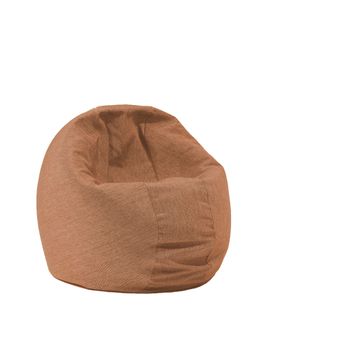 Fotoliu pufrelax relaxo , - terracotta orange cu husa detasabila textila, umplut cu perle polistiren