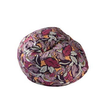 Fotoliu puf matusalem flower power ( textil), umplut cu fulgi de burete memory mix