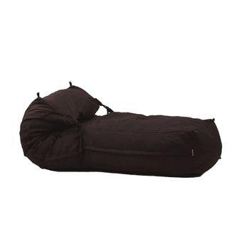 Fotoliu pufrelax yoga xl dark chocolate ( textil) umplut cu fulgi de burete memory mix
