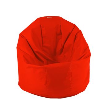 Fotoliu mic, relaxo - orange neon , pretabil si la exterior, umplut cu perle polistiren,