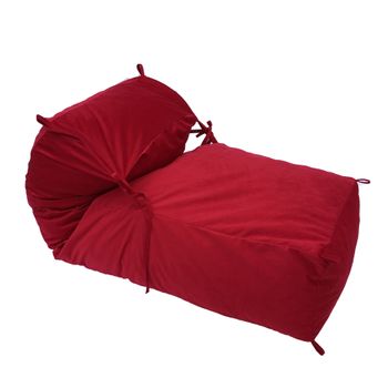 Fotoliu pufrelax yoga xl + perna - monatana red (gama diamond) umplut cu fulgi de burete memory mix®