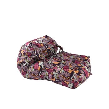 Fotoliu pufrelax yoga xl flower power ( textil), umplut cu fulgi de burete memory mix