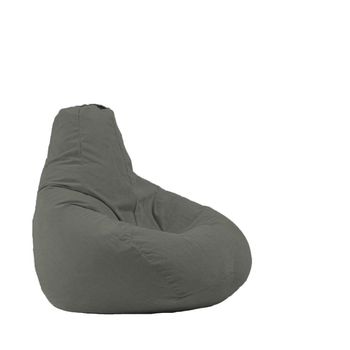 Fotoliu pufrelax tip sac nirvana hobbit textil, moon grey, husa detasabila, umplut cu perle polistiren