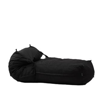 Fotoliu pufrelax yoga xl - eerie black umplut cu fulgi de burete memory mix