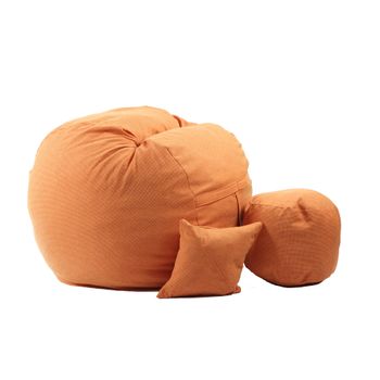 Fotoliu pufrelax king size, otoman si perna decorativa sunrise ( rustic) umplut cu fulgi de burete memory mix