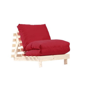 Fotoliu pufrelax sezlong lemn fubsy, 170 cm x 88 cm x 73 cm, mare, bombay raspberry red