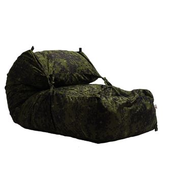 Fotoliu pufrelax yoga l - army camouflage umplut cu fulgi de burete memory mix®