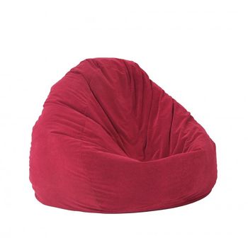 Fotoliu pufrelax tip sac nirvana gigant textil, bloody red, husa detasabila, umplut cu perle polistiren