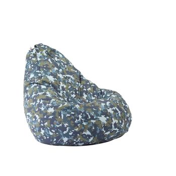 Fotoliu pufrelax beanbag pentru copii, nirvana light panama, army camouflage air, pretabil la exterior, husa detasabi