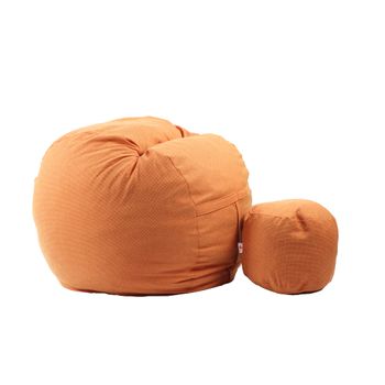 Fotoliu pufrelax king size si otoman sunrise ( rustic) umplut cu fulgi de burete memory mix