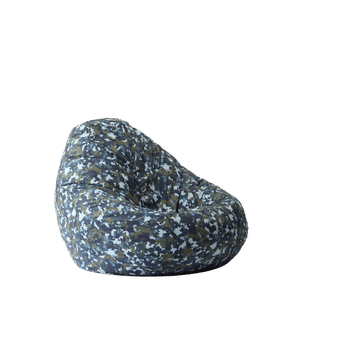 Fotoliu pufrelax tip sac nirvana gigant panama, army camouflage air, pretabil si la exterior, cu perle polistiren